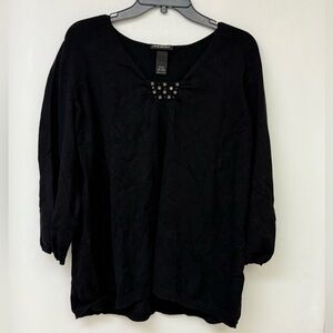 Lane Bryant Elegant Black Blouse Size 22